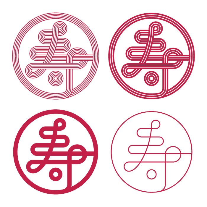 2015年賀状フリー素材・寿紋「水引」４種
